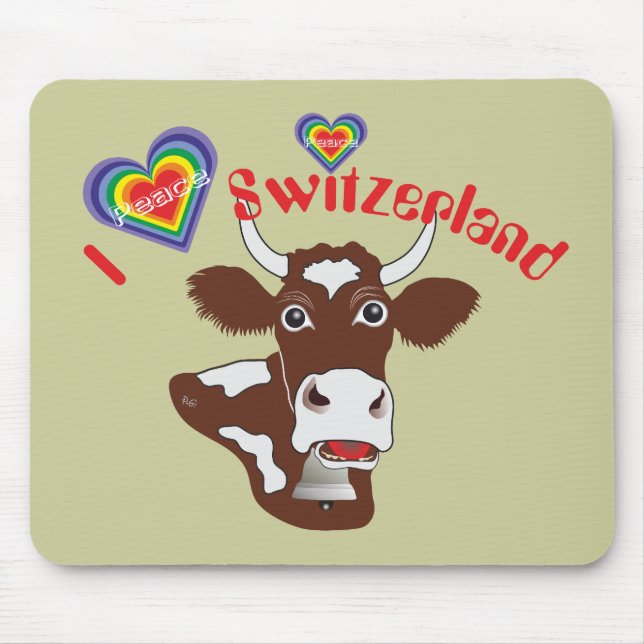 Alfombrilla De Ratón Amo a Suiza Mauspad (Frente)