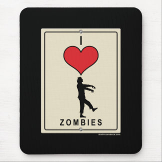 Alfombrilla De Ratón Amo a zombis