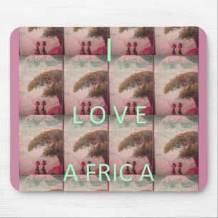 Alfombrilla De Ratón Amo África - Patrón de paisaje cultural