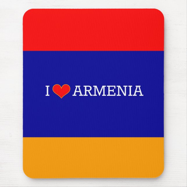 Alfombrilla De Ratón Amo Armenia, bandera de Armenia (Frente)