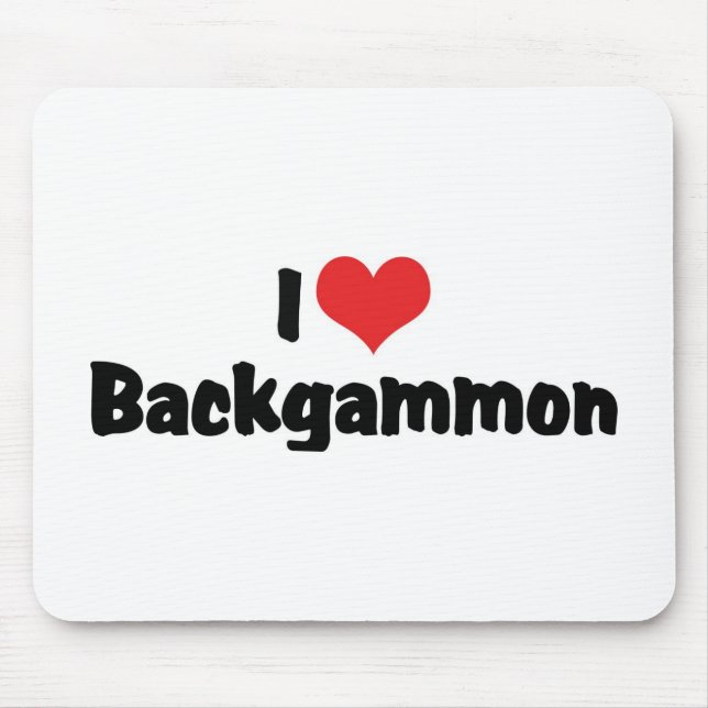 Alfombrilla De Ratón Amo Backgammon del Corazón (Frente)