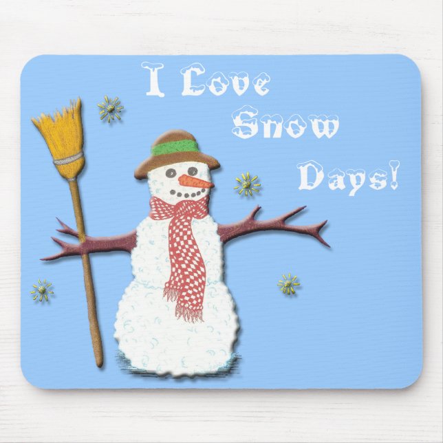 Alfombrilla De Ratón ¡Amo días de la nieve! Mousepad (Frente)