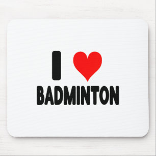 Alfombrilla De Ratón Amo el bádminton - Corazón Jugador de bádminton Ca