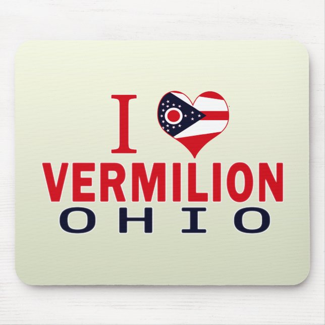 Alfombrilla De Ratón Amo el bermellón, Ohio (Frente)