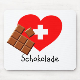 Alfombrilla De Ratón ¡Amo el chocolate suizo! - Mousepad de Suiza