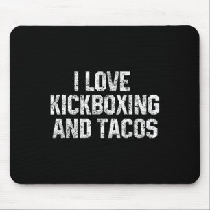 Alfombrilla De Ratón Amo el kickboxing y los tacos divertido kickbox ar