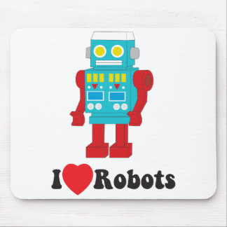 Alfombrilla De Ratón Amo el mousepad de los robots