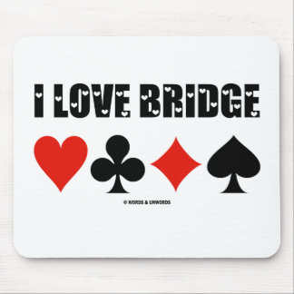 Alfombrilla De Ratón Amo el puente (cuatro juegos de la tarjeta)