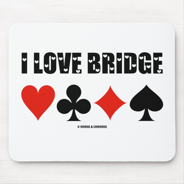 Alfombrilla De Ratón Amo el puente (cuatro juegos de la tarjeta) (Frente)