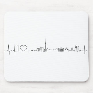 Alfombrilla De Ratón Amo el recuerdo de Berlín (estilo del ecg)