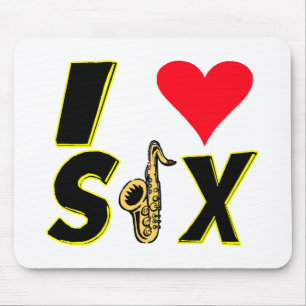Alfombrilla De Ratón Amo el saxofón