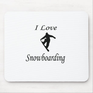 Alfombrilla De Ratón Amo El Snowboard