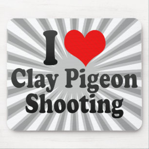 Alfombrilla De Ratón Amo el tiroteo del tiro de pichón