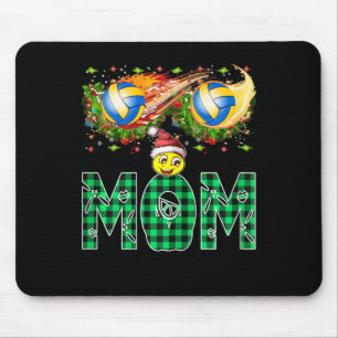 Alfombrilla De Ratón Amo el voleibol y corazón el voleibol navideño vol