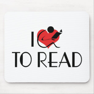 Alfombrilla De Ratón Amo Heart To Read - Amante de los Libros