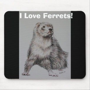 Alfombrilla De Ratón ¡Amo hurónes! Mousepad