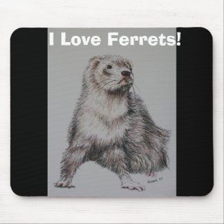 Alfombrilla De Ratón ¡Amo hurónes! Mousepad