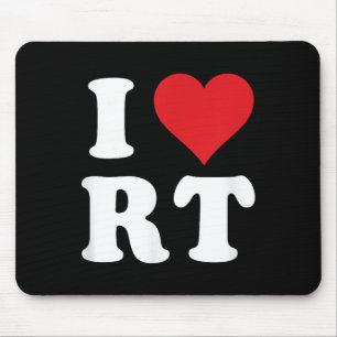 Alfombrilla De Ratón Amo Iniciales Rt I Heart R.t. Nombre I