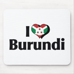 Alfombrilla De Ratón Amo la bandera de Burundi