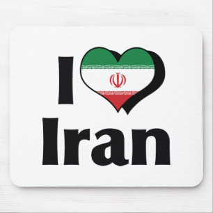 Alfombrilla De Ratón Amo la bandera de Irán