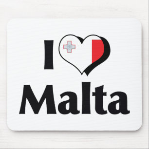 Alfombrilla De Ratón Amo la bandera de Malta
