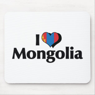 Alfombrilla De Ratón Amo la bandera de Mongolia