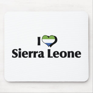 Alfombrilla De Ratón Amo la bandera de Sierra Leona