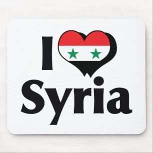 Alfombrilla De Ratón Amo la bandera de Siria