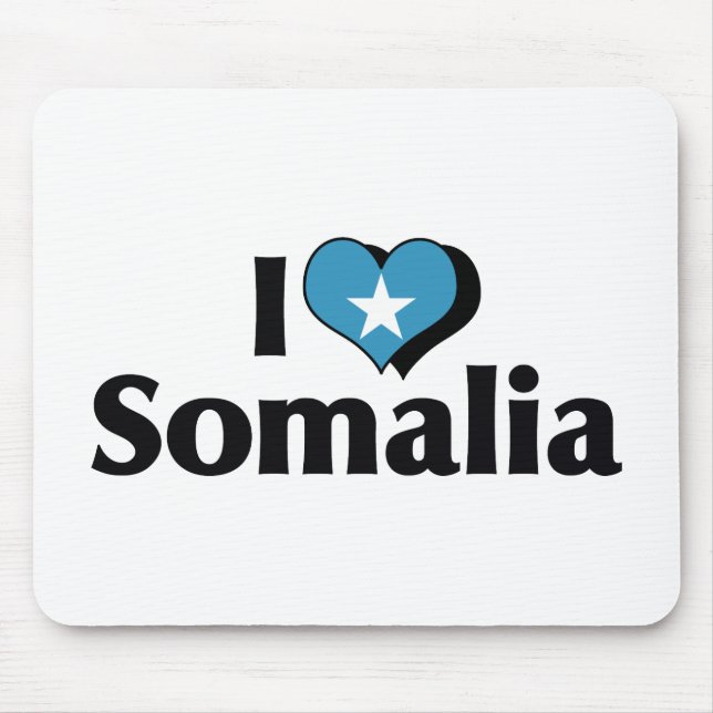 Alfombrilla De Ratón Amo la bandera de Somalia (Frente)
