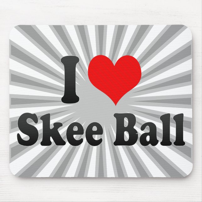 Alfombrilla De Ratón Amo la bola de Skee (Frente)