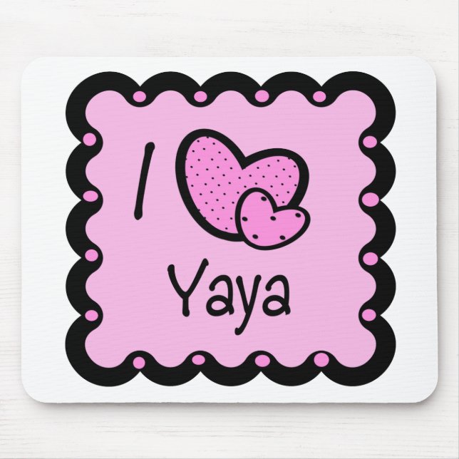 Alfombrilla De Ratón Amo la camiseta linda de YaYa (Frente)