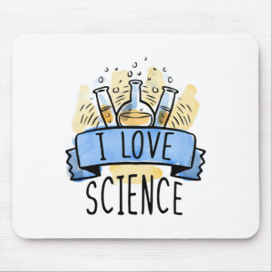 Alfombrilla De Ratón Amo la ciencia 