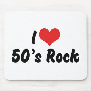 Alfombrilla De Ratón Amo la música rock de los 50