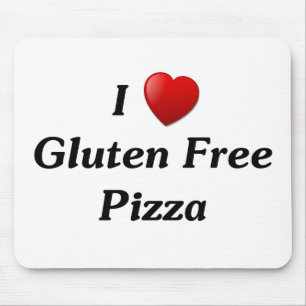 Alfombrilla De Ratón Amo la pizza libre del gluten