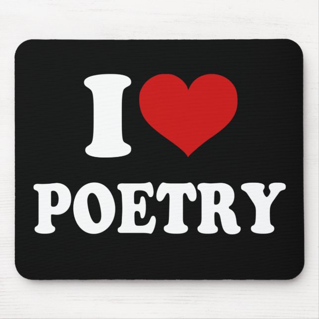 Alfombrilla De Ratón Amo la poesía (Frente)