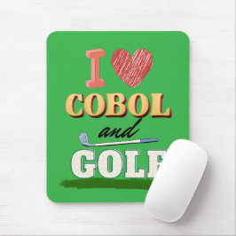 Alfombrilla De Ratón Amo la programación Cobol y el golf
