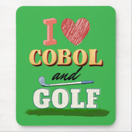 Alfombrilla De Ratón Amo la programación Cobol y el golf 