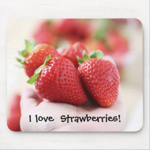 Alfombrilla De Ratón ¡Amo las fresas!