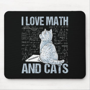 Alfombrilla De Ratón Amo las Matemáticas y Gatos Profesor de Ciencias E