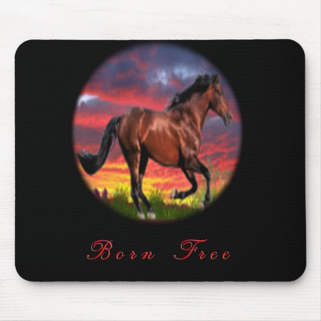 Alfombrilla De Ratón Amo los Caballos (Frente)