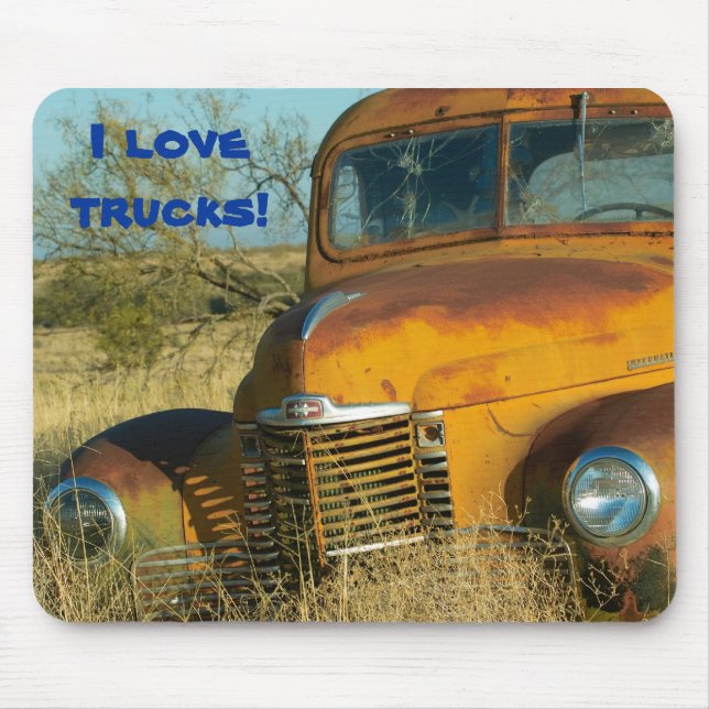 Alfombrilla De Ratón ¡Amo los camiones! (Frente)
