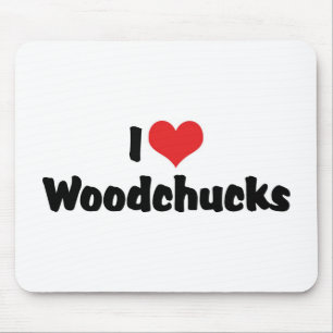 Alfombrilla De Ratón Amo los Woodchucks del Corazón