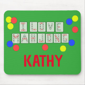 Alfombrilla De Ratón Amo Mahjong - Azulejos floridos - Personalizados