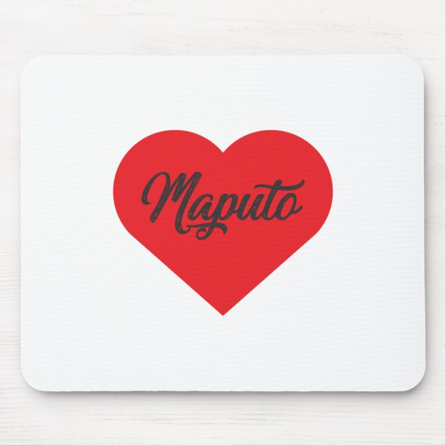 Alfombrilla De Ratón Amo Maputo - Mozambique (Frente)