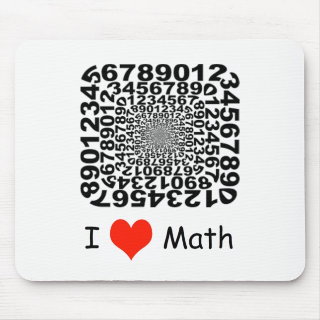 Alfombrilla De Ratón Amo matemáticas (Frente)