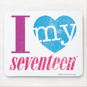 Alfombrilla De Ratón Amo mi 17 aguamarina