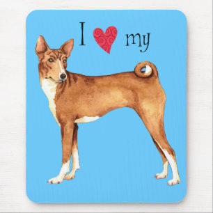 Alfombrilla De Ratón Amo mi Basenji