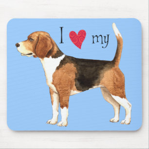 Alfombrilla De Ratón Amo mi Beagle