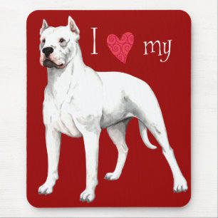 Alfombrilla De Ratón Amo mi Dogo Argentino