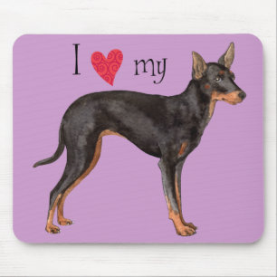 Alfombrilla De Ratón Amo mi juguete Manchester Terrier